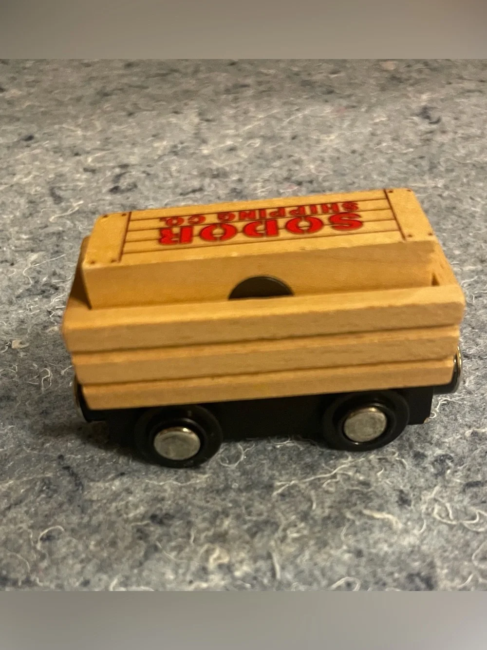 Sodor Shipping CO.  Wooden Cargo Wagon - Natural Wood)